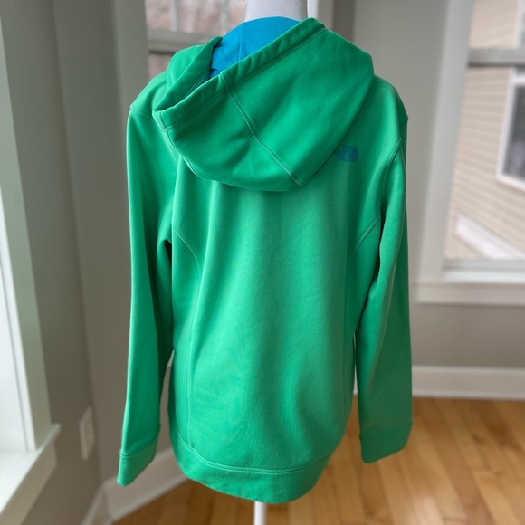 The North Face Green Blue Fleece Lined Hoodie Size Women’s Large - Picture 3 of 10